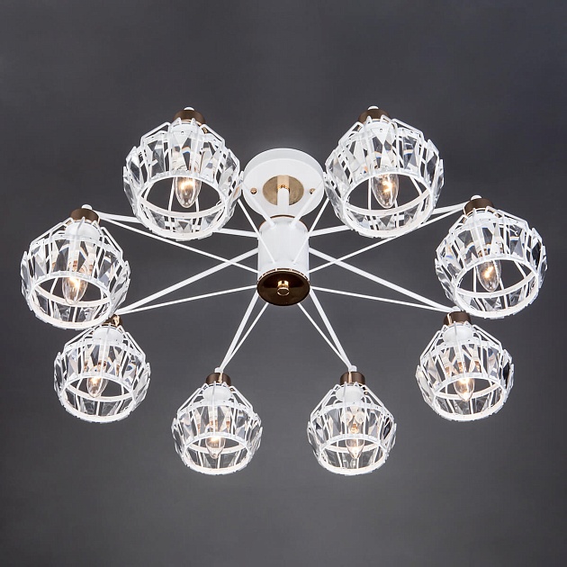 Потолочная люстра Eurosvet 70075/8 белый изображение 3 Потолочная люстра Eurosvet 70075/8 белый Фото № 3