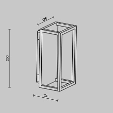 Уличный настенный светильник Maytoni Outdoor Frame O527WL-L12B3K 1