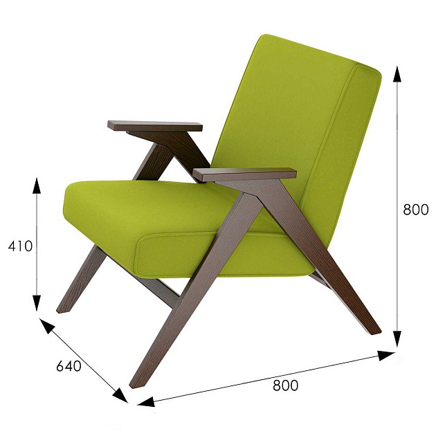 Кресло Мебелик Весна Вест шпон 008377 изображение 3 Кресло Мебелик Весна Вест шпон 008377 Фото № 3