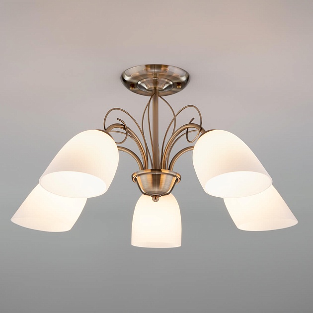 Подвесная люстра Eurosvet 30107/5 античная бронза изображение 1 Подвесная люстра Eurosvet 30107/5 античная бронза Фото № 1