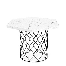 Журнальный стол Sheffilton SHT-TU49/TT20 60 ЛДСП черный муар/мрамор карра 7019797702