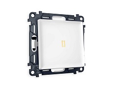 Комплект механизма 1-кл выключателя AMBRELLA VOLT с подсветкой 3200K ALFA Белый матовый QUANT (AP1220, VM101, G11Y) MA122010