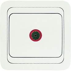 Розетка Makel TV 1-м СП Mimoza бел/бел 12007