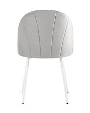 Кухонный стул Stool Group Логан велюр светло-серый белые ножки AV 413-B24-02 3