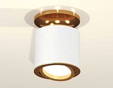 Комплект накладного поворотного светильника Ambrella light XS7401120 SWH/PYG белый песок/золото желтое полированное MR16 GU5.3 (N7929, C7401, N7004) 2
