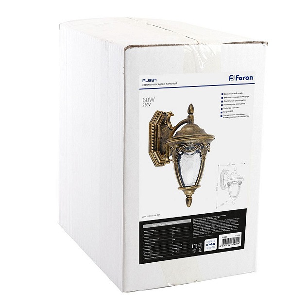 Уличный настенный светильник Feron Будапешт PL681 11692 Фото № 6