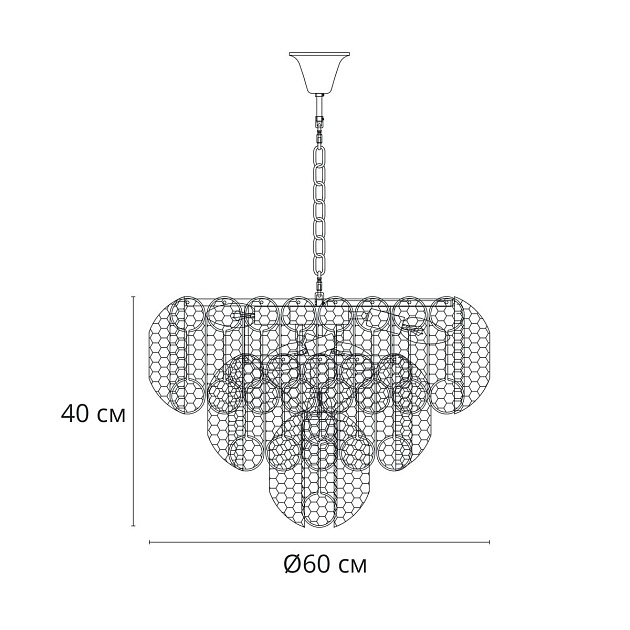 Подвесная люстра Arte Lamp Evelyn A4073LM-12PB Фото № 2
