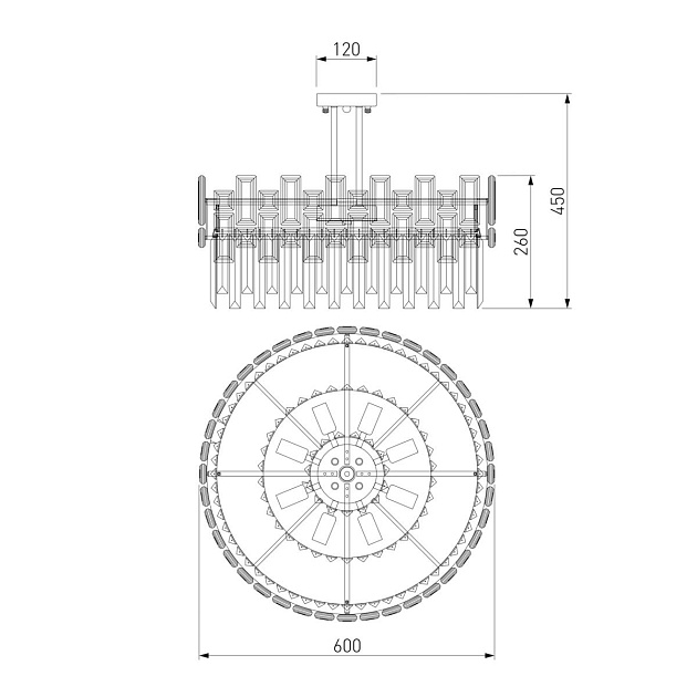 Потолочная люстра Bogates Lago 330/9 Strotskis изображение 2 Потолочная люстра Bogates Lago 330/9 Strotskis Фото № 2