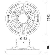 Потолочная светодиодная люстра-вентилятор Mantra TURBO 8231 1