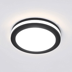 Встраиваемый светодиодный светильник Elektrostandard Aster DSKR80 5W 3300K черный a063989