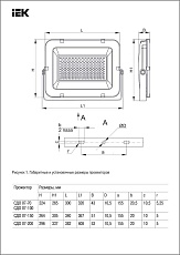 Прожектор светодиодный IEK СДО 07-100 100W 6500K LPDO701-100-K03 1