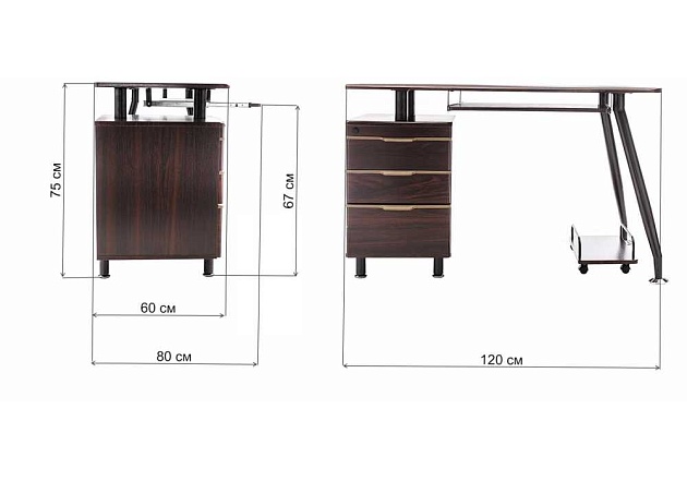 Компьютерный стол Woodville Erida 1679 Фото № 3