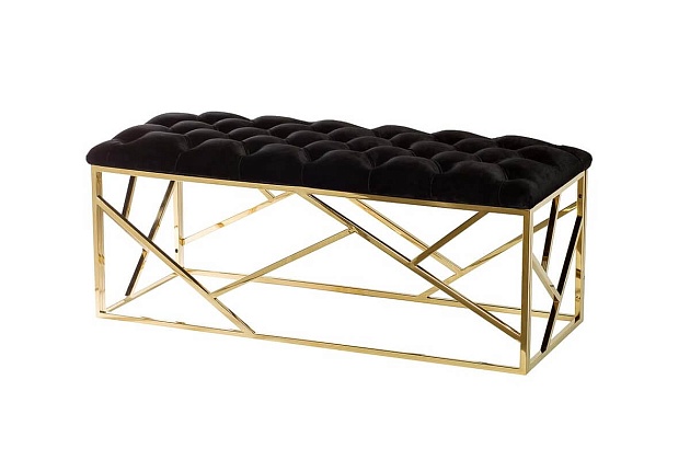 Банкетка Garda Decor GY-BEN7835Gold-BL Фото № 4