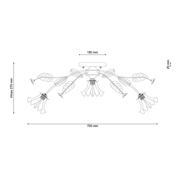 Потолочная люстра Lucia Tucci Fiori Di Rose 112.6.1 Фото № 2