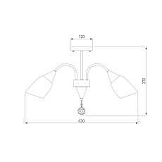 Потолочная люстра Eurosvet 30149/5 хром 1