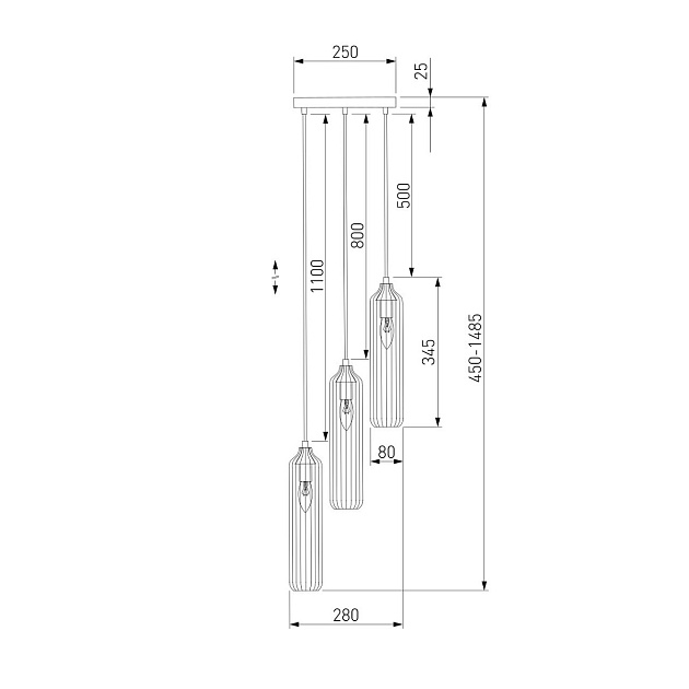 Подвесная люстра Eurosvet Siesta 50252/3 хром изображение 6 Подвесная люстра Eurosvet Siesta 50252/3 хром Фото № 6