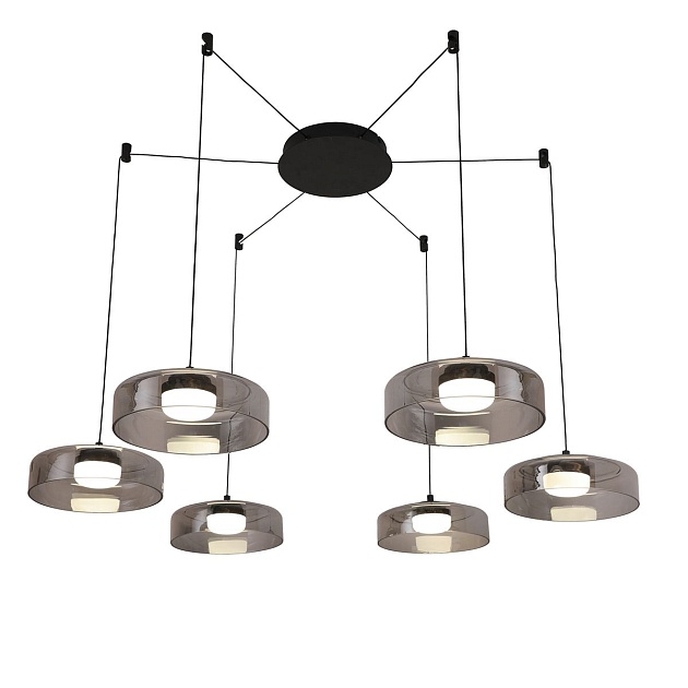 Подвесная светодиодная люстра Favourite Platta 4490-6P изображение 1 Подвесная светодиодная люстра Favourite Platta 4490-6P Фото № 1