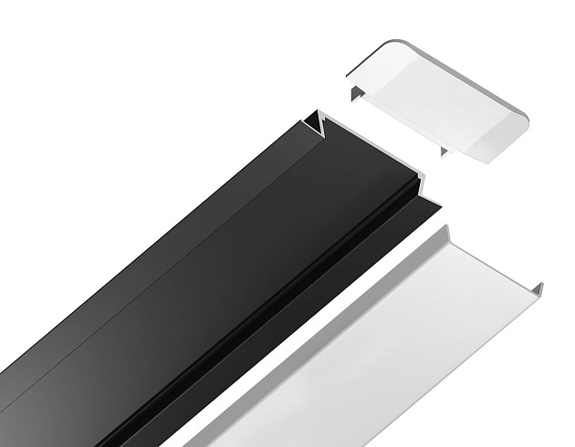 Встраиваемый профиль с рассеивателем Ambrella Illumination GP1100BK изображение 5 Встраиваемый профиль с рассеивателем Ambrella Illumination GP1100BK Фото № 5