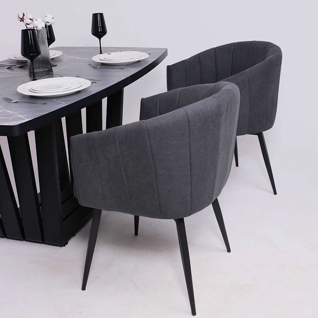 Поворотное кресло AksHome Melon серый, ткань 73215 изображение 3 Поворотное кресло AksHome Melon серый, ткань 73215 Фото № 3