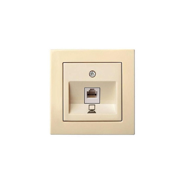 Розетка RJ45 Liregus Epsilon бежевый 28-082 Фото № 1