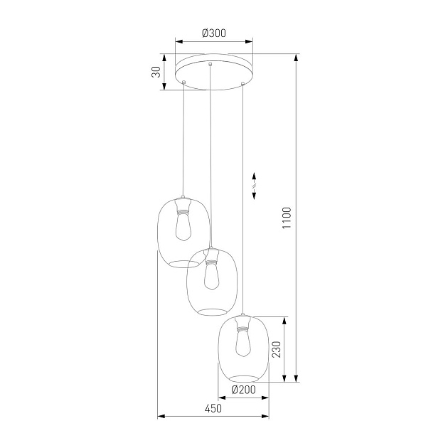 Подвесная люстра TK Lighting 5973 Elio Фото № 2