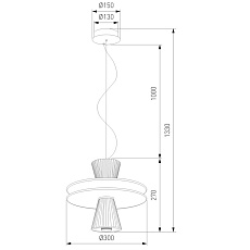Подвесной светодиодный светильник Eurosvet Kontur 40028/1 LED белый 1