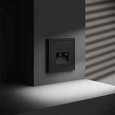 Розетка акустическая встраиваемая Voltum S70 4-местная, (черный матовый) VLS060308 4