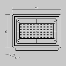 Прожектор светодиодный Maytoni Flood 150W 4000K FL001-L150B4K 1