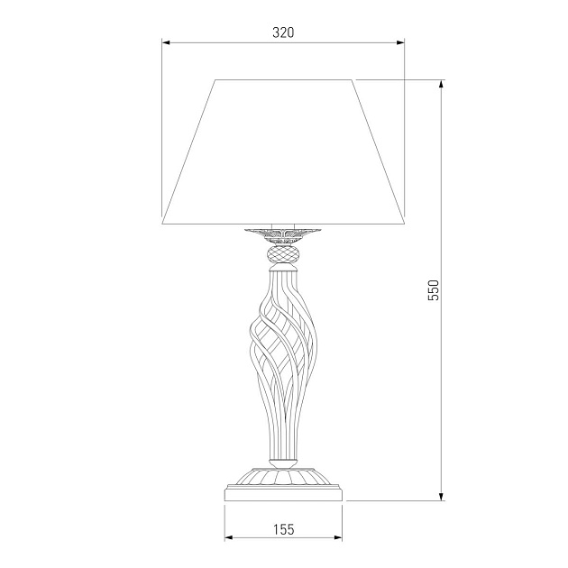 Настольная лампа Eurosvet 01002/1 белый с золотом Фото № 2