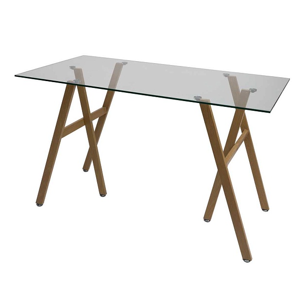 Письменный стол AksHome Nephrite прозрачный, стекло 86203 изображение 4 Письменный стол AksHome Nephrite прозрачный, стекло 86203 Фото № 4