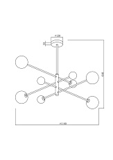Подвесная люстра Freya Sphirity FR5376CL-08B 1