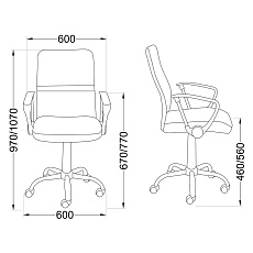 Офисное кресло AksHome Gamma черный + черный, сетка + ткань 84768 1