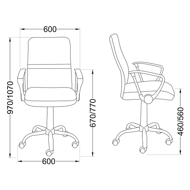 Офисное кресло AksHome Gamma черный + черный, сетка + ткань 84768 Фото № 2