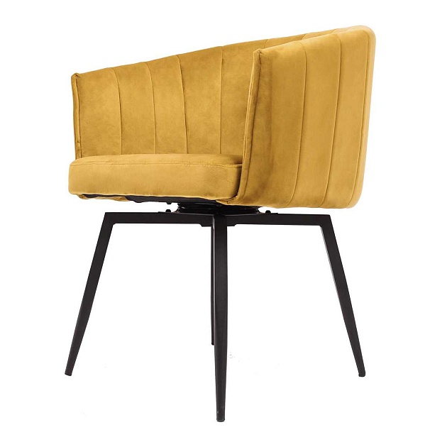 Поворотное кресло AksHome Melon карри, велюр 79678 Фото № 4