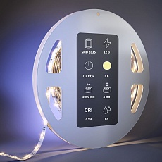 Светодиодная влагозащищенная лента Maytoni 7,2W/m 60LED/m 2835SMD теплый белый 5M 201020 2
