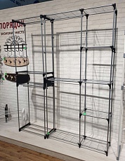 Гардеробная вешалка Sheffilton SHT-WR125 черный/хром лак 4404561201 4