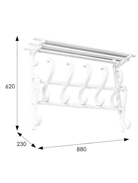 Настенная вешалка Мебелик В 7Н 006778 изображение 3 Настенная вешалка Мебелик В 7Н 006778 Фото № 3