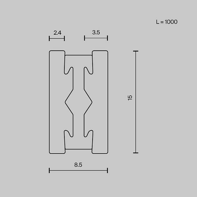 Шинопровод накладной/подвесной Maytoni Technical TRX154-111PT Фото № 7