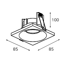 Встраиваемый светильник Italline IT07-7011 white 2