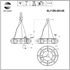 Подвесная люстра ST Luce Beata SL1189.403.08 1