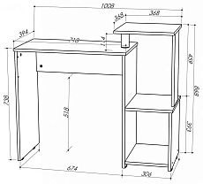 Компьютерный стол Woodville Джаз-30 440397 1