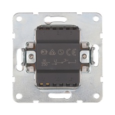 Выключатель-кнопка LK Studio 1-кл.(схема 1Т) 16 A, 250 B (серебристый металлик) LK60 860503-1 1