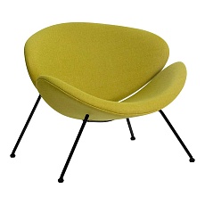 Кресло дизайнерское DOBRIN EMILY (светло-зеленая ткань AF3, черное основание) 72-LMO EMILY