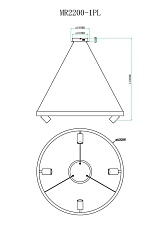 Подвесная светодиодная люстра MyFar James MR2200-1PL 1