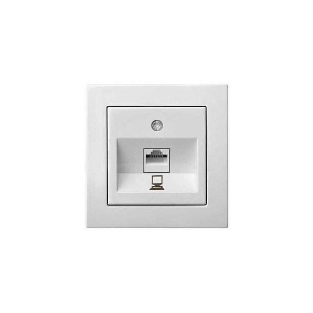 Розетка RJ45 Liregus Epsilon белый 28-032 Фото № 1