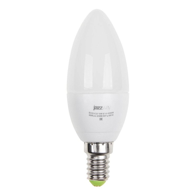 Лампа светодиодная Jazzway E14 5W 3000K матовая 1036834A изображение 1 Лампа светодиодная Jazzway E14 5W 3000K матовая 1036834A Фото № 1