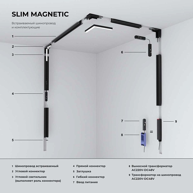 Ввод питания Elektrostandard Slim Magnetic 85095/00 a057210 Фото № 2