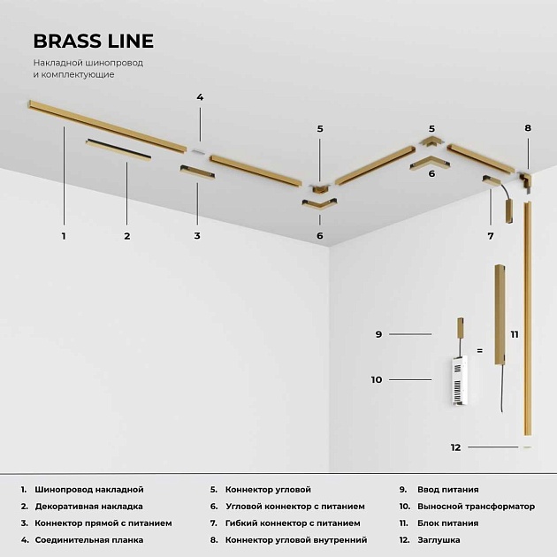 Ввод питания Elektrostandard Brass Line 85005/00 a069641 Фото № 2