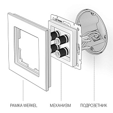 Акустическая розетка Werkel слоновая кость W1185003 4690389155826 2