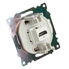 Розетка HDMI 2.1, Type A (механизм), STEKKER GLS00-7118-04, серия Катрин, шоколад 50064 2